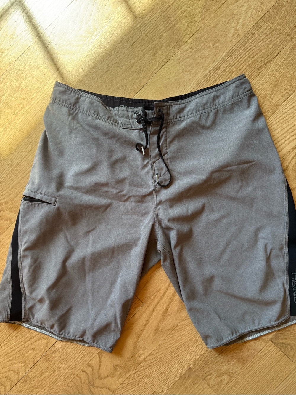 O'Neill Gray and Black Surf Boardshorts